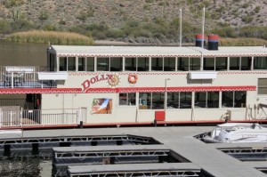 There is a steamboat on the lake, it will take you about to see the stunning sites. This is on Canyon Lake